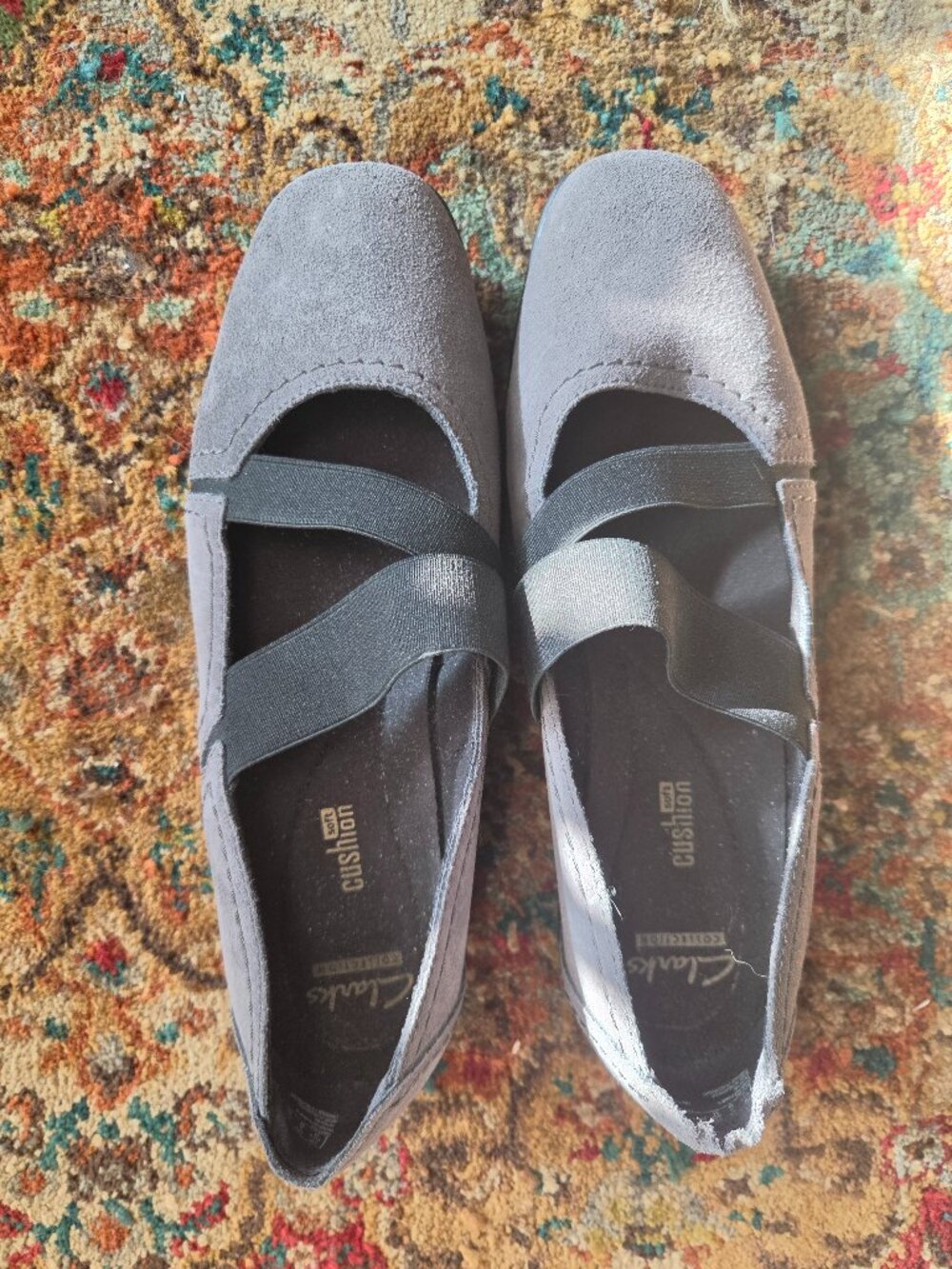 Clark's Suede Mary Jane flats